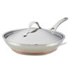 Anolon Nouvelle Stainless Stainless Steel Frying Pan / Fry Pan / Stainless Steel Skillet with Lid - 12 Inch, Silver view 1