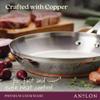Anolon Nouvelle Stainless Stainless Steel Frying Pan / Fry Pan / Stainless Steel Skillet with Lid - 12 Inch, Silver view 3
