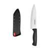 Farberware Edgekeeper 6-Inch Chef Knife with Self-Sharpening Blade Cover, High Carbon-Stainless Steel Kitchen Knife with Ergonomic Handle, Razor-Sharp Knife, Black view 1