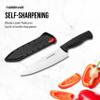 Farberware Edgekeeper 6-Inch Chef Knife with Self-Sharpening Blade Cover, High Carbon-Stainless Steel Kitchen Knife with Ergonomic Handle, Razor-Sharp Knife, Black view 3