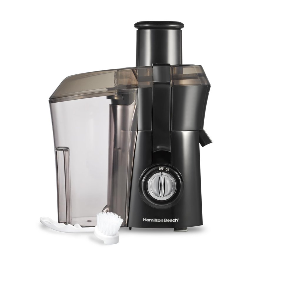 Hamilton Beach Juicer Machine, Big Mouth 3 Feed Chute for Whole Fruits and Vegetables, Easy to Clean, Centrifugal Extractor, Vegetable & Fruit Juicer, BPA Free, 800W Motor, Black