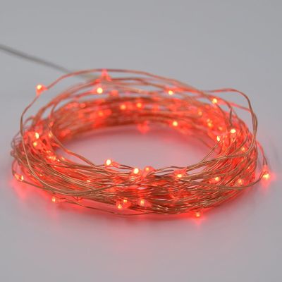 Hometown Evolution, Inc. Red LED Fairy Lights - Plug in - 33 Foot 100 Red LED Micro Lights on Copper Wire - Waterproof for Indoor and Outdoor Use