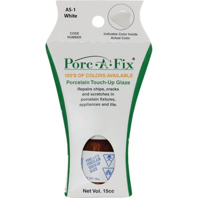 Porc-A-Fix Porcelain White Touch-Up Glaze 15 cc - Total Qty: 1