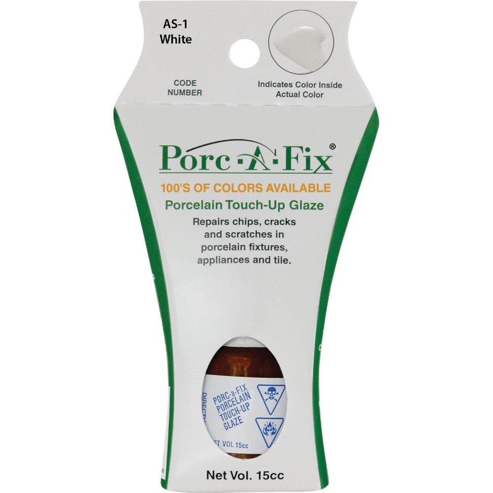 Porc-A-Fix Porcelain White Touch-Up Glaze 15 cc - Total Qty: 1