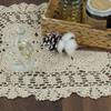 kilofly Handmade Crochet Cotton Lace Table Placemats Doilies Value Pack [Set of 4], Beige view 3
