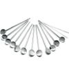 kilofly 12 pcs Bar Spoon Straws Reusable Stainless Steel Long Handle + 2 Cleaning Brushes view 1