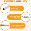 kilofly 12 pcs Bar Spoon Straws Reusable Stainless Steel Long Handle + 2 Cleaning Brushes view 3