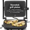 Hamilton Beach Panini Press Sandwich Maker & Electric Indoor Grill with Locking Lid, Opens Wide to Fit Any Thickness for Quesadillas, Burgers & More, Nonstick 8" x 10" Grids, Red (25462Z) view 3