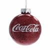 Kurt Adler CC4161 Coca-Cola Glittered Glass Ball Ornament, 80mm view 3