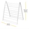Whitmor Spacemaker Folding Drying Rack, Freestanding Indoor Clothes Dryer, Space Saving Compact Design, 6"L x 26"W x 51.5"H, White view 3