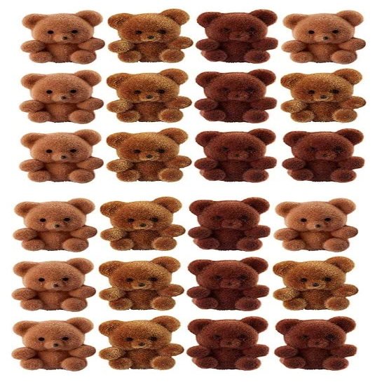 Factory Direct Craft Package of 24 Sitting Assorted Brown Flocked Miniature Bears - Tiny Bear Shaped Figurines (Size: 1 inch)