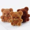 Factory Direct Craft Package of 24 Sitting Assorted Brown Flocked Miniature Bears - Tiny Bear Shaped Figurines (Size: 1 inch) view 3