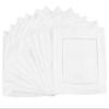 CleverDelights 6" White Linen Hemstitch Cocktail Napkins - 12 Pack - 100% Linen view 2