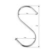 Kaariss Premium 10-Pack Stainless Steel Round S Shaped Hooks view 2