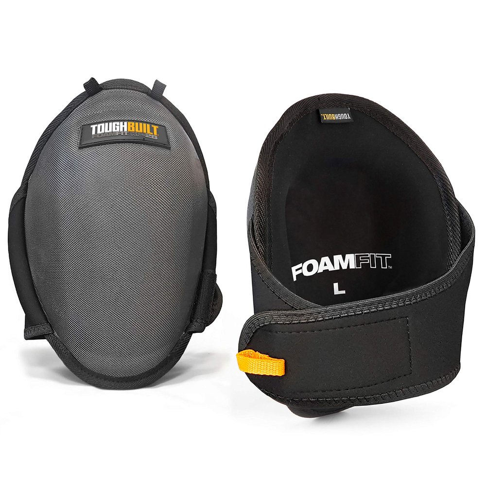 ToughBuilt - FoamFit Professional Knee Pads - Heavy Duty, Ergonomic Support and Adjustable Straps for a Comfortable Fit - (TB-KP-2B)