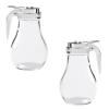 6 Oz. (Ounce) Glass Bulb Jar Syrup Dispenser, Sugar Dispenser, Retracting Spout, Dispensing Thumb-Lever, Pancake House Style (2) view 1