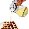 6 Oz. (Ounce) Glass Bulb Jar Syrup Dispenser, Sugar Dispenser, Retracting Spout, Dispensing Thumb-Lever, Pancake House Style (2) view 3