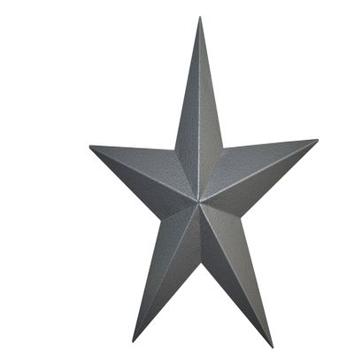 AMISH WARES 53 Inch Heavy Duty Metal Barn Star Painted Hammered Silver.