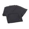 Black Handmade Classic Hemstitch Cocktail Napkin/Coaster (Set of 12), 6" Square Shape view 1