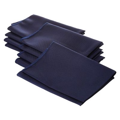 LA Linen 10-Pack Poly Poplin Napkin, Soft Cloth Napkins, Washable Reusable Napkins, Stain and Wrinkle Resistance Table Napkins for Dinner, Wedding, Parties, 18 by 18-Inch, Navy