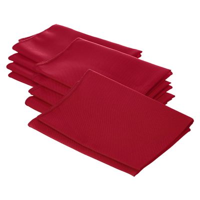 LA Linen 10-Pack Poly Poplin Napkin, Soft Cloth Napkins, Washable Reusable Napkins, Stain and Wrinkle Resistance Table Napkins for Dinner, Wedding, Parties, 18 by 18-Inch, Red