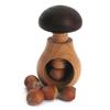 Stone Creek Trading European Wood Mushroom Nut Cracker, Brown view 2