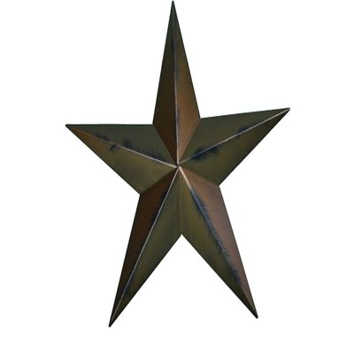 AMISH WARES 53 Inch Heavy Duty Metal Barn Star Painted Rustic Metallic Bronze.