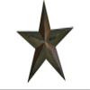 AMISH WARES 53 Inch Heavy Duty Metal Barn Star Painted Rustic Metallic Bronze. view 1