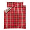 EDINBURGH FULL RED TARTAN PLAID REVERSIBLE COTTON DUVET SET QUILT COVER view 4