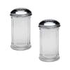 SET of 2 - 12 Oz. (Ounce) Multi-purpose Spice Seasoning Grated Cheese Shaker Retro Dispenser, Glass Jar, Perforated Stainless Steel Lid view 1