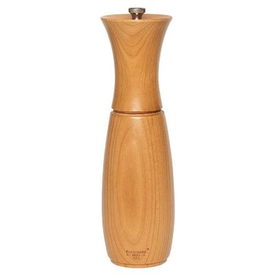 Fletchers' Mill Border Grill Salt Mill, Cherry - 8 Inch, Adjustable Coarseness Fine to Coarse, MADE IN U.S.A.