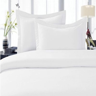 CELINE LINEN Best, Softest, Coziest Duvet Cover Ever! 1500 Premier Hotel Quality Luxury Super Soft Wrinkle Free 2-Piece Duvet Cover Set, Twin/Twin XL, White