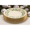 Lenox Holiday 6-Piece Dinner Plates Dinnerware Set, Service For 6, Porcelain, Dishwasher Safe, Round Plates Set, Holiday Red & Green, Perfect for Gatherings, Christmas Dinnerware (Ivory, 6 Piece) view 4