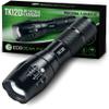 EcoGear FX Complete LED Tactical Flashlight Kit TK120 Flashlight with Rechargeable Battery: High Lumens with 5 Light Modes, Water Resistant, Adjustable Focus Zoom view 1