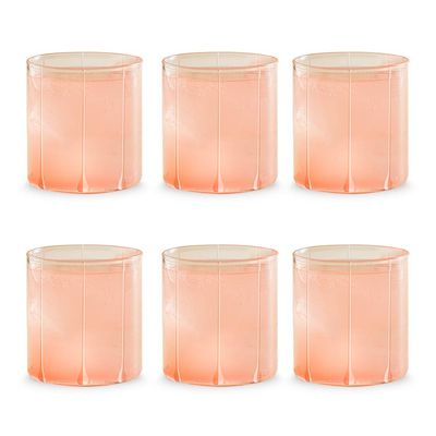 Borosil VDBT305 Vision Deco Bevel Tumbler [Set of 6] - Clear Lightweight & Durable Drinkware, Odor Resistant, Dishwasher Safe - For Water, Juice, Beer, Wine, and Cocktails |10 Ounce Cups