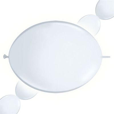 Qualatex Quick Link Balloons - White - Bag of 50, 12"