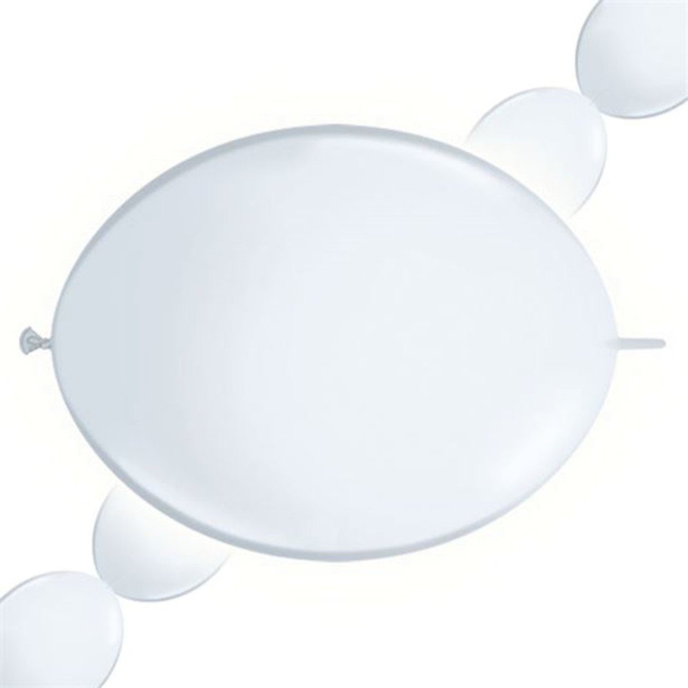 Qualatex Quick Link Balloons - White - Bag of 50, 12"