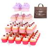 Jusalpha Large 4 Tier Cupcake Stand Square Acrylic Cupcake Tower Stand for Dessert, Pastry, Serving Platter-Candy Bar Party Dcor and Supply(with Rod Feet) (4SF-V2) view 1