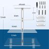 Jusalpha Large 4 Tier Cupcake Stand Square Acrylic Cupcake Tower Stand for Dessert, Pastry, Serving Platter-Candy Bar Party Dcor and Supply(with Rod Feet) (4SF-V2) view 4