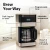 Braun BrewSense 12 Cup Drip Coffee Maker - Pause & Pour Mid Brew, Coffee Machine with 24-Hour Timer & Clock, Bold & Regular Strength, 1-4 Cup Functions, Self Clean, Auto Shutoff, Stainless Steel view 4