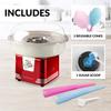 Nostalgia Cotton Candy Machine - Retro Cotton Candy Machine for Kids with 2 Reusable Cones, 1 Sugar Scoop, and 1 Extractor Head  Retro Red view 4