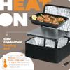 HOTLOGIC Mini Heated Lunch Box- Portable Electric Food Warmer for Men and Women - Great for Work, Office, and Construction - Cook, Reheat, and Eat on the Go - 120V - Black view 2