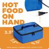 HOTLOGIC Mini Heated Lunch Box - Portable Electric Food Warmer for Men and Women - Great for Work, Office, and Construction - Cook, Reheat, and Eat on the Go - 120V - Blue view 3