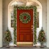 National Tree Company 24 in Pre-Lit Crestwood Spruce Artificial Christmas Wreath, Christmas Decoration with Glitter, Pinecones, Red Berries, 50 Clear Lights, 160 Tips, Green view 2