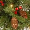 National Tree Company 24 in Pre-Lit Crestwood Spruce Artificial Christmas Wreath, Christmas Decoration with Glitter, Pinecones, Red Berries, 50 Clear Lights, 160 Tips, Green view 4