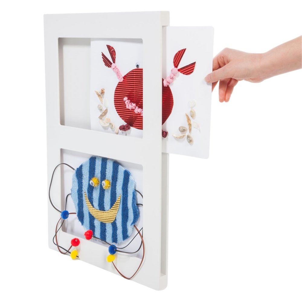 Children's Art Frame. Articulate Double Gallery Displays Two 9x12" Artworks
