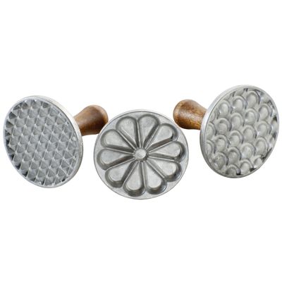 Nordic Ware Heirloom Cookie Stamps (Set of 3), Sturdy Cast Aluminium Cookie Stamp Set, Cookie Press Set Made in the USA, Sturdy and Durable Biscuit Maker Press Set