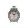 Creative Co-Op Green Antiqued Pewter Mantel Clock view 1
