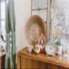 Creative Co-Op Green Antiqued Pewter Mantel Clock view 2