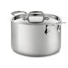 All-Clad D5 5-Ply Brushed Stainless Steel Soup Pot 4 Quart Induction Oven Broiler Safe 600F Pots and Pans, Cookware Silver view 1